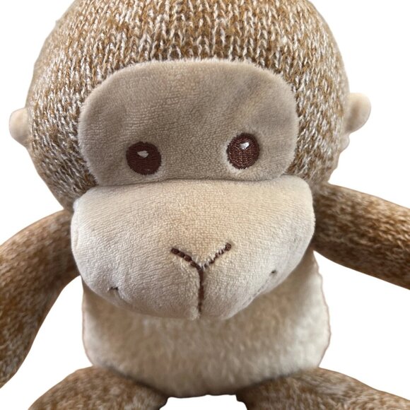 Spar Create Imagine Walmarts Brown Cream Plush Monkey Stuffed Soft Knit Materia - Picture 4 of 4